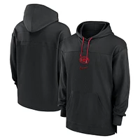 Sweat à capuche Nike pour homme Georgia Bulldogs 2024/25 Sideline Performance - Noir