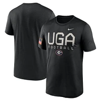 T-shirt Nike Georgia Bulldogs 2024 Military Appreciation Legend Performance pour homme noir