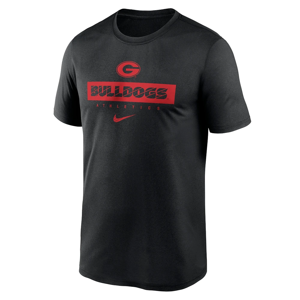 T-shirt Nike noir Georgia Bulldogs 2024 Sideline Legend Performance pour homme