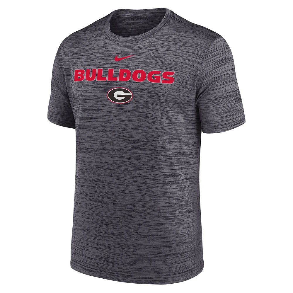 Men's Nike Black Georgia Bulldogs 2025 Sideline Velocity Performance T-Shirt