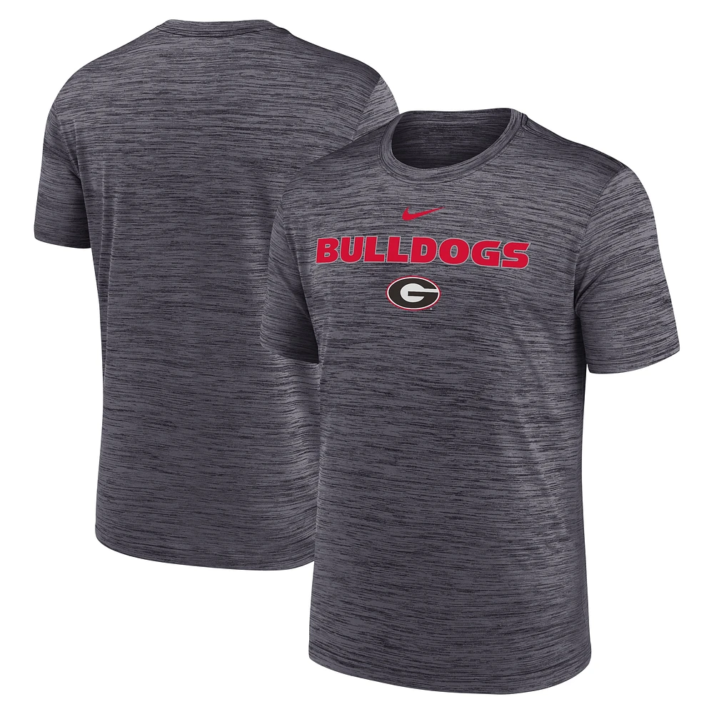 Men's Nike Black Georgia Bulldogs 2025 Sideline Velocity Performance T-Shirt