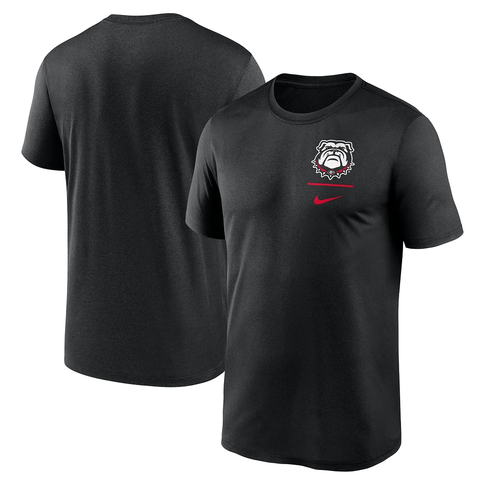 Men's Nike Georgia Bulldogs Alternate Logo Lockup Legend Performance T-Shirt