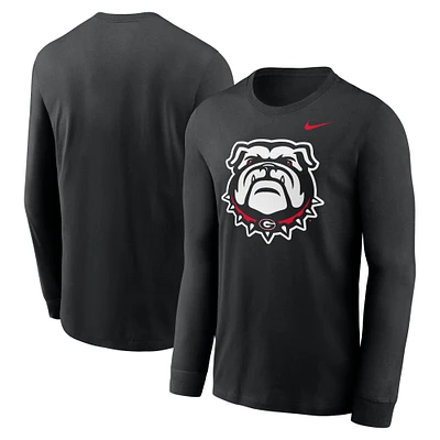 T-shirt à manches longues avec logo alternatif des Georgia Bulldogs Nike noir pour homme