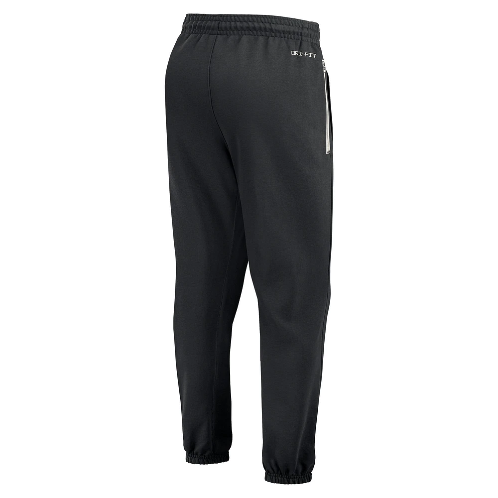 Pantalon de voyage en polaire performance pour le basketball Nike Georgia Bulldogs noir homme