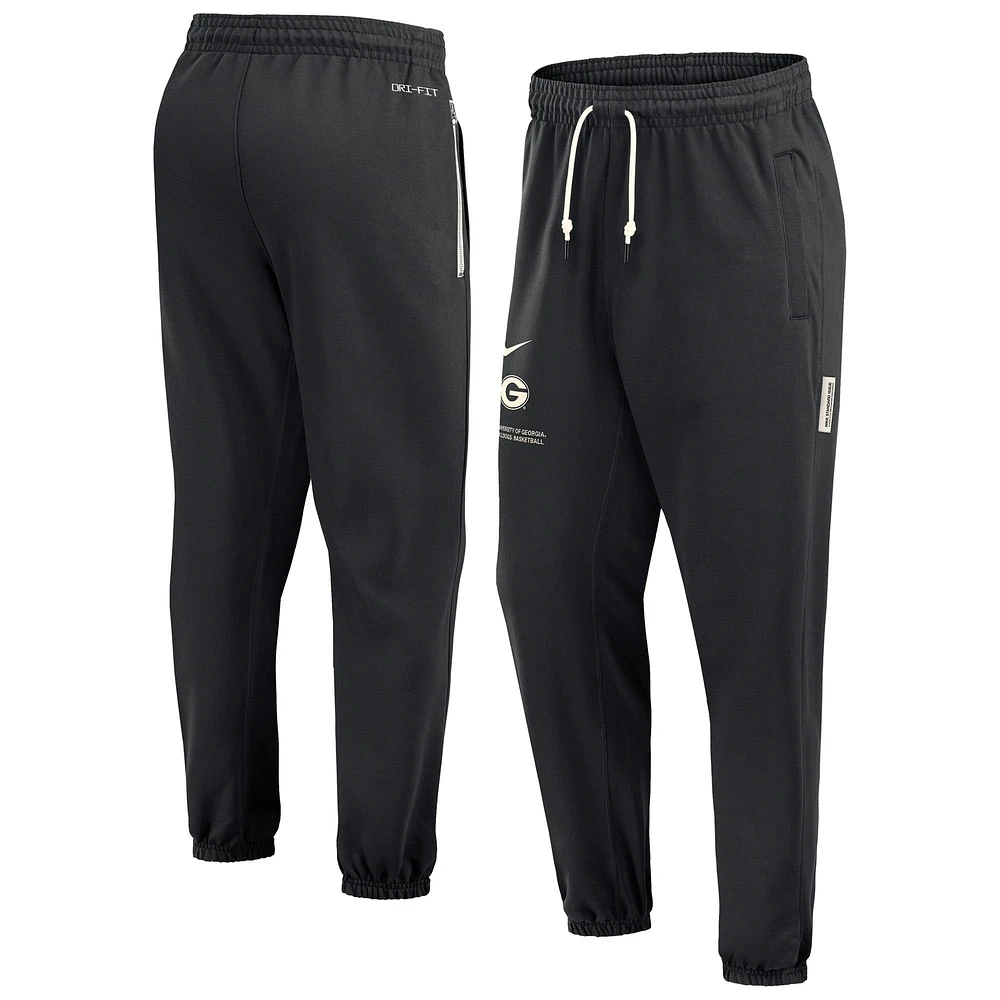 Pantalon de voyage en polaire performance pour le basketball Nike Georgia Bulldogs noir homme