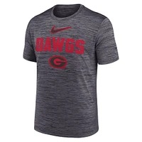 T-shirt Nike Georgia Bulldogs Campus Slant Velocity Performance pour homme, noir