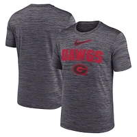 Men's Nike Black Georgia Bulldogs Campus Slant Velocity Performance T-Shirt