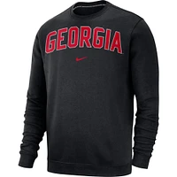 Men's Nike Black Georgia Bulldogs Club Fleece Sweatshirt