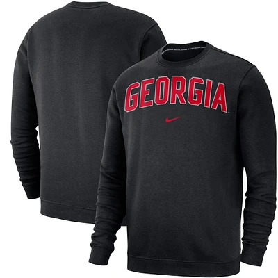 Men's Nike Black Georgia Bulldogs Club Fleece Sweatshirt