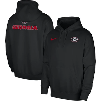 Sweat à capuche Nike pour homme, noir, Georgia Bulldogs Club