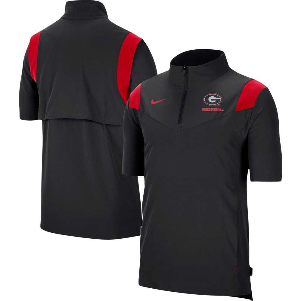 Burnsville Baseball Coaches - Black Short Sleeve 1/4-Zip Cage Jacket  (NEA600)