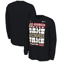 T-shirt à manches longues Nike Georgia Bulldogs College Football Playoff 2022 National Champions Locker Room pour homme - Noir