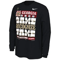 T-shirt à manches longues Nike Georgia Bulldogs College Football Playoff 2022 National Champions Locker Room pour homme - Noir