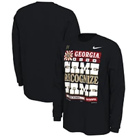 T-shirt à manches longues Nike Georgia Bulldogs College Football Playoff 2022 National Champions Locker Room pour homme - Noir