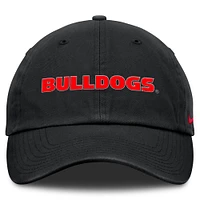 Men's Nike Black Georgia Bulldogs Core Club Mascot Wordmark Adjustable Hat