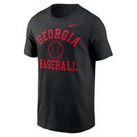 Men's Nike Black Georgia Bulldogs Essential Baseball Arch T-Shirt