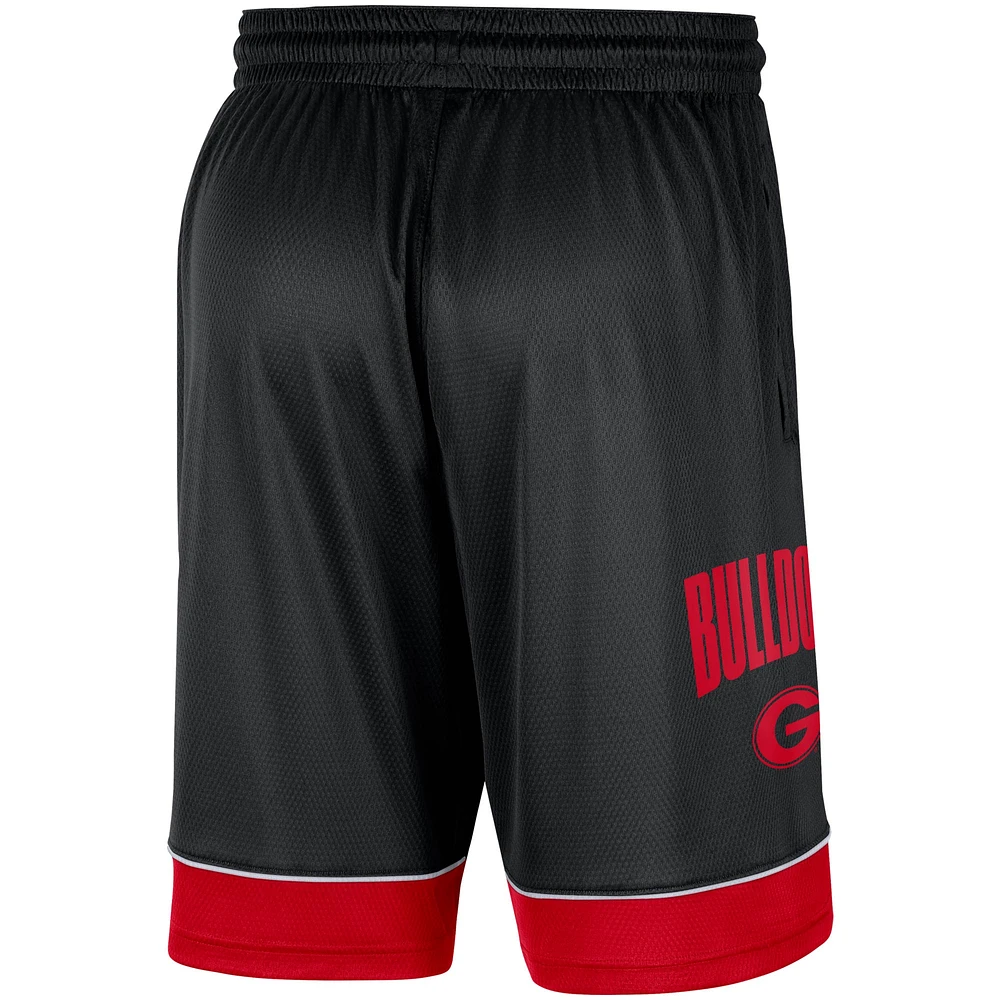 Nike Georgia Bulldogs Fast Break Performance Short pour homme Noir