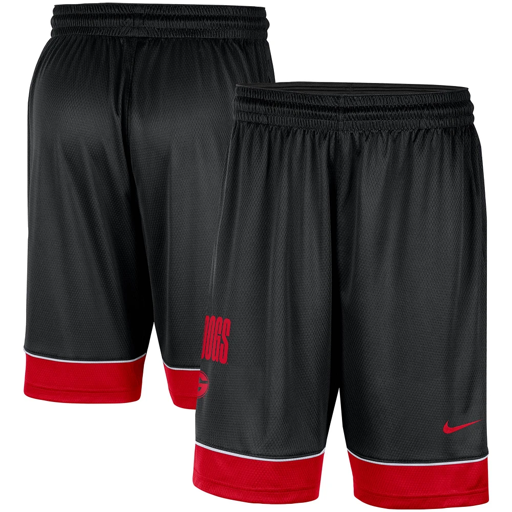 Nike Georgia Bulldogs Fast Break Performance Short pour homme Noir