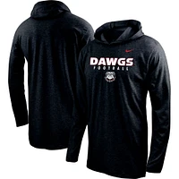 Men's Nike Black Georgia Bulldogs Football Long Sleeve Hoodie T-Shirt