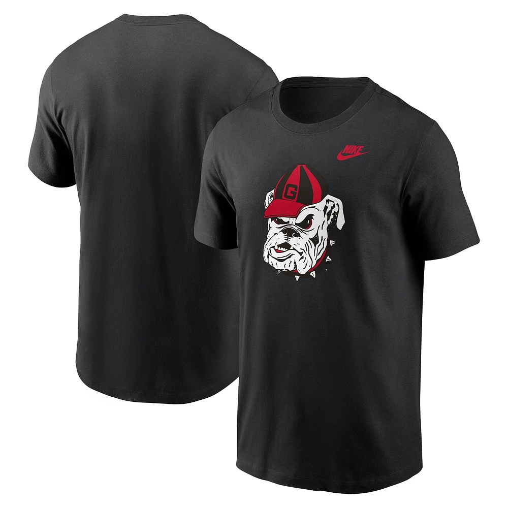 T-shirt Nike noir Georgia Bulldogs Legacy Alternate Logo pour homme