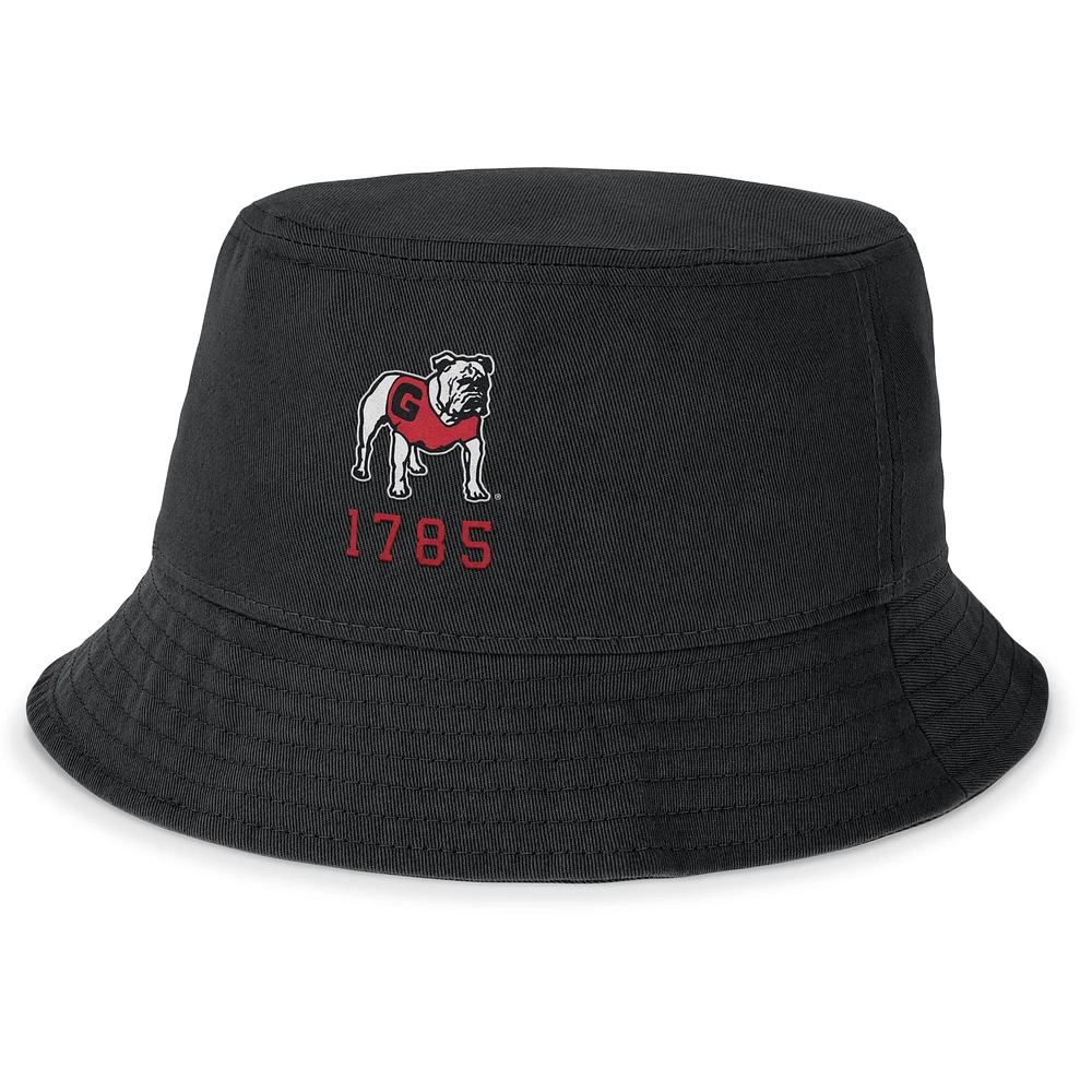 Chapeau bob Legacy Apex Nike pour hommes, noir, Georgia Bulldogs