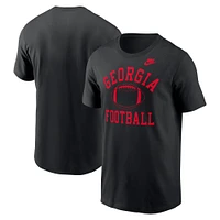 T-shirt Nike noir Georgia Bulldogs Legacy Football Icon pour homme