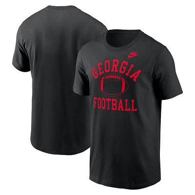 Men's Nike Black Georgia Bulldogs Legacy Football Icon T-Shirt