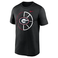 Men's Nike Black Georgia Bulldogs Legend Basketball Icon Performance T-Shirt