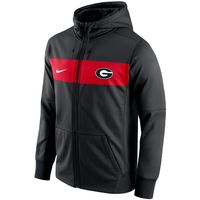 Men's Nike Black Georgia Bulldogs Logo Performance Full-Zip Hoodie