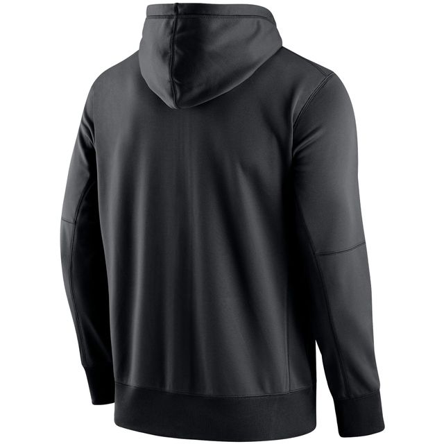 Sweat à capuche entièrement zippé Performance avec logo Georgia Bulldogs Nike pour homme, noir