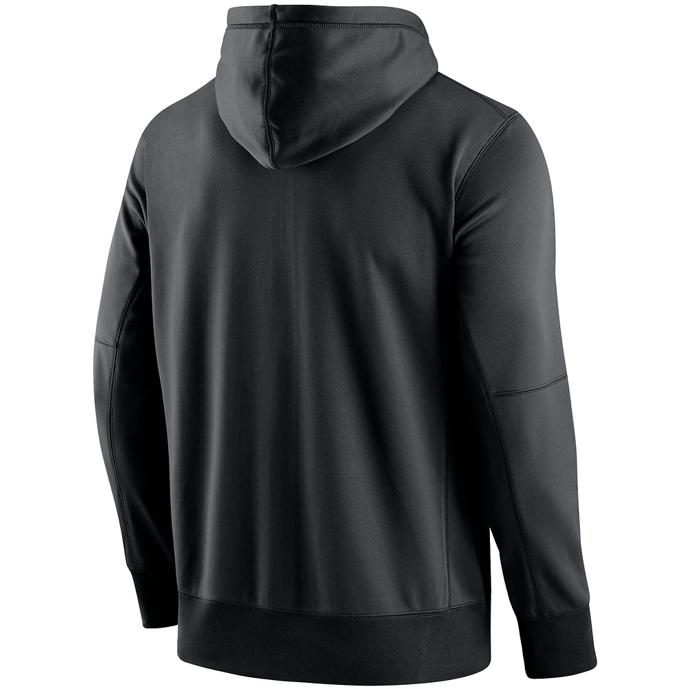 Men's Nike Black Georgia Bulldogs Logo Performance Full-Zip Hoodie