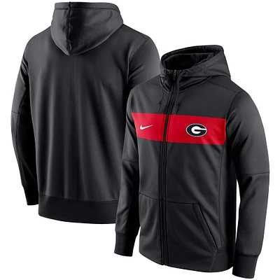 Men's Nike Black Georgia Bulldogs Logo Performance Full-Zip Hoodie