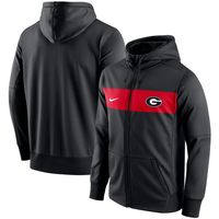 Men's Nike Black Georgia Bulldogs Logo Performance Full-Zip Hoodie