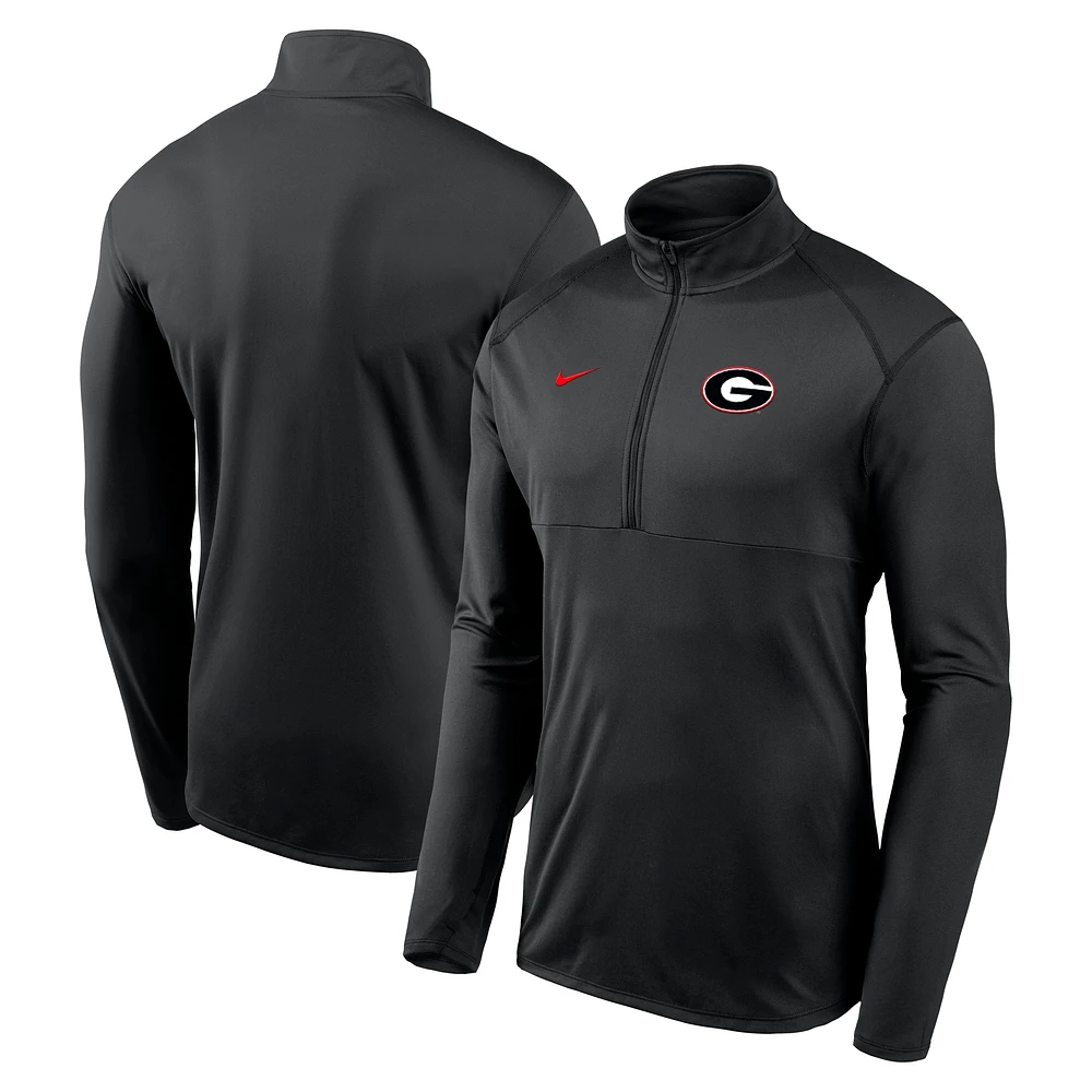 Men's Nike Black Georgia Bulldogs Primary Logo Element Half-Zip Pullover