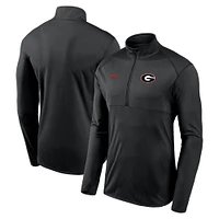 Men's Nike Black Georgia Bulldogs Primary Logo Element Half-Zip Pullover