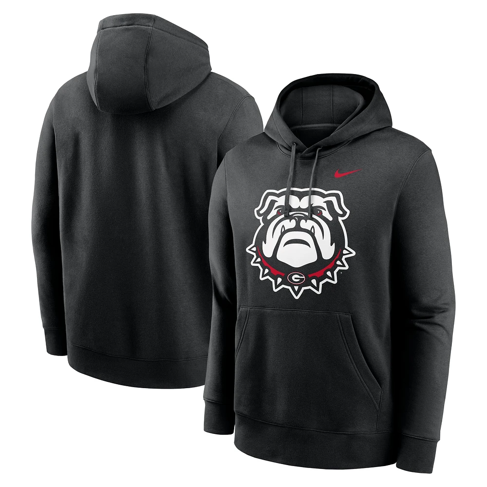 Sweat à capuche en polaire Nike Georgia Bulldogs Primetime Alternate Logo Club pour homme, noir