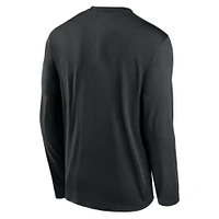 T-shirt Nike noir à manches longues pour homme Georgia Bulldogs Primetime Alternate Logo Legend Performance