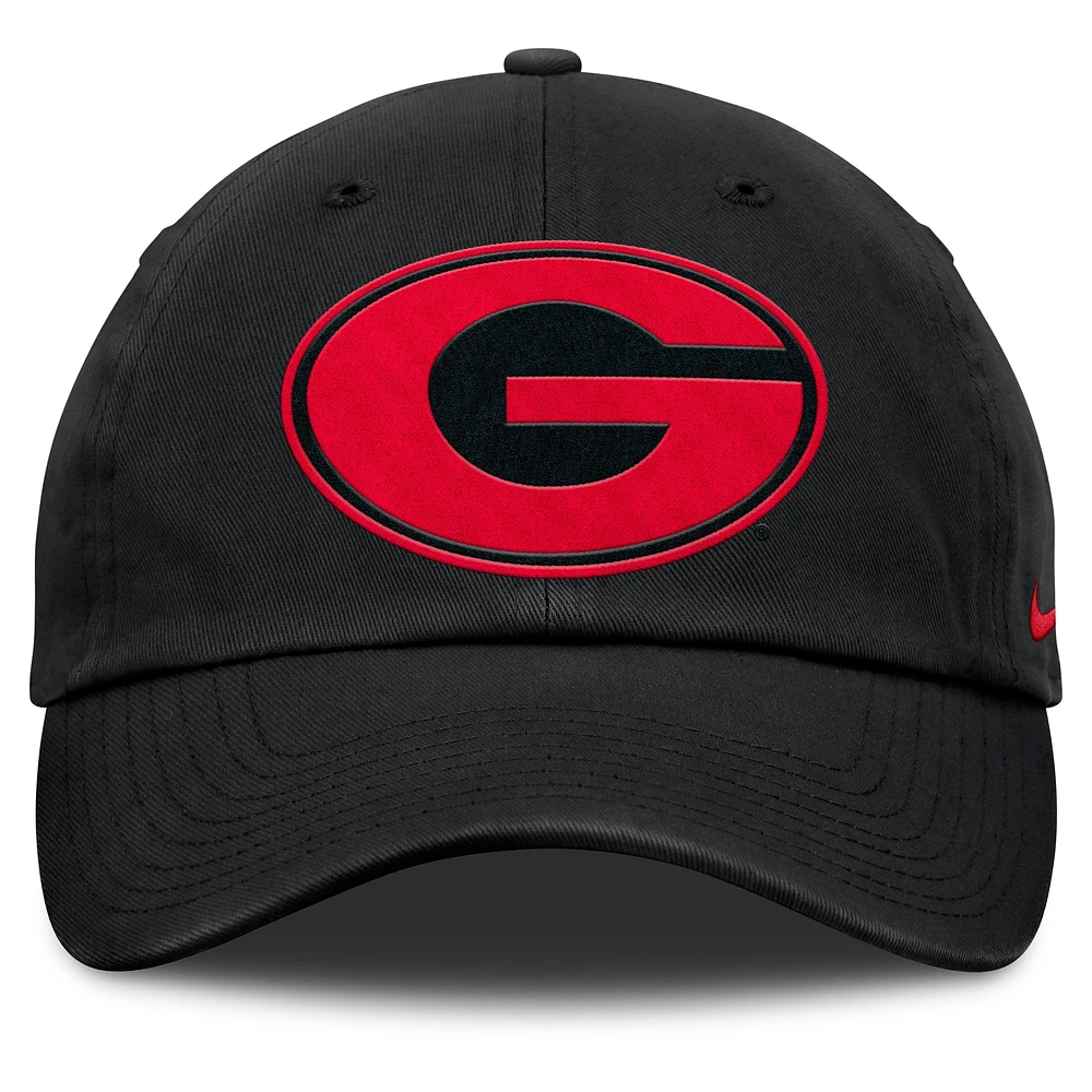 Men's Nike Black Georgia Bulldogs Primetime Club Adjustable Hat