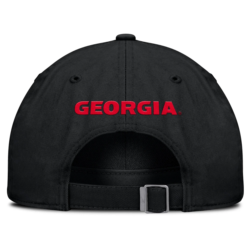Men's Nike Black Georgia Bulldogs Primetime Club Adjustable Hat