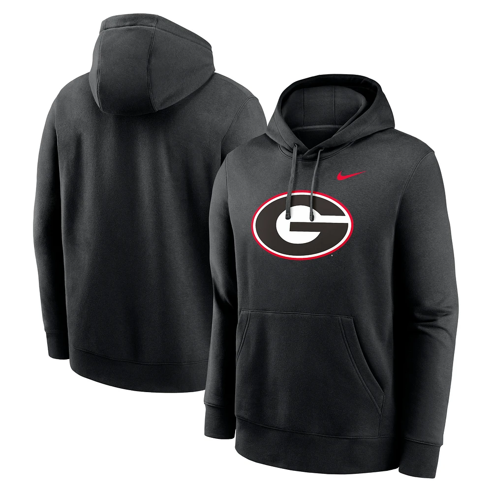 Sweat à capuche en polaire Nike Georgia Bulldogs Primetime Club pour homme, noir