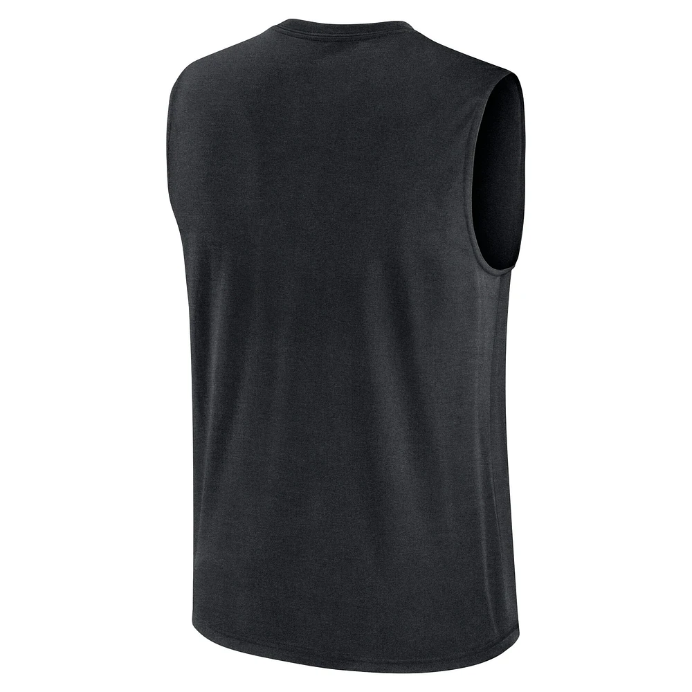 Men's Nike Black Georgia Bulldogs Primetime Legend Mascot Lock Up Performance Muscle Tank Top