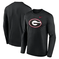 T-shirt à manches longues Nike Georgia Bulldogs Primetime Primary Legend pour homme, noir