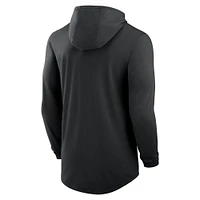T-shirt à capuche Nike Primetime Tri-Blend Performance manches longues pour homme, noir, Georgia Bulldogs