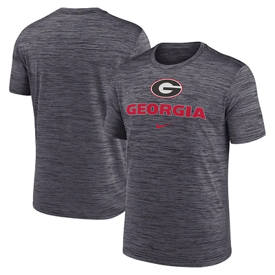 T-shirt Nike noir Georgia Bulldogs Primetime Velocity pour homme