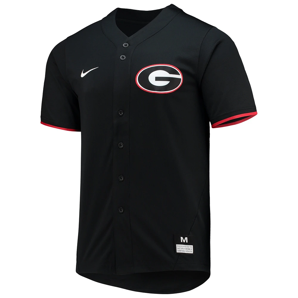 Maillot de baseball réplique Nike des Bulldogs Géorgie noir pour homme