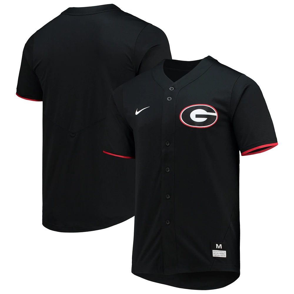 Maillot de baseball réplique Nike des Bulldogs Géorgie noir pour homme