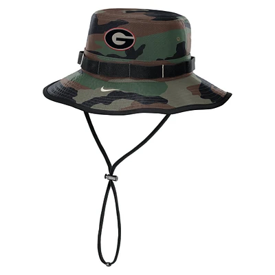 Men's Nike Camo Georgia Bulldogs 2024 Military Appreciation Apex Bucket Hat