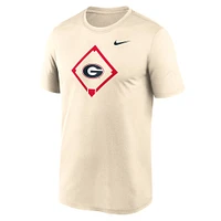 Men's Nike Cream Georgia Bulldogs Legend Baseball Icon Performance T-Shirt