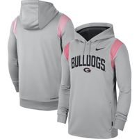 Men's Nike Gray Georgia Bulldogs 2022 Game Day Sideline Performance Pullover Hoodie