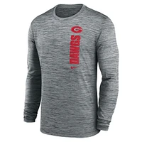Men's Nike Georgia Bulldogs 2024 Sideline Velocity Performance Long Sleeve T-Shirt